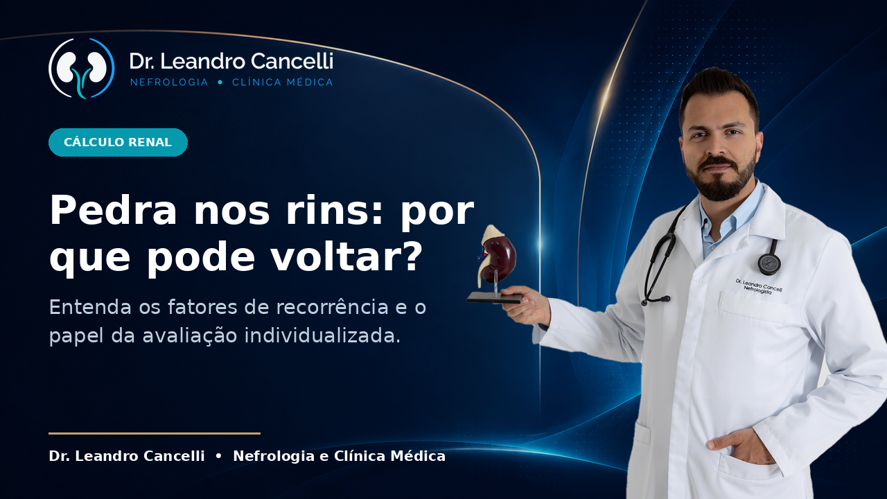 Pedra nos rins: por que pode voltar e como reduzir o risco de recorrência